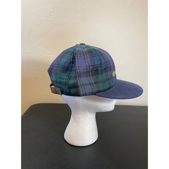 Vintage Southwestern Bell Telephone Cap Hat Blue/Green Plaid USA Trucker Gold - Picture 2 of 8